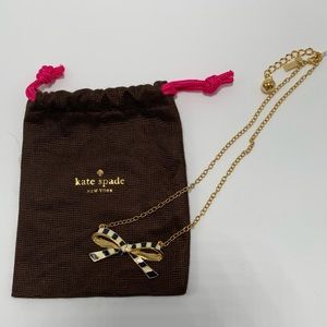 NWT Kate Spade gold bow necklace